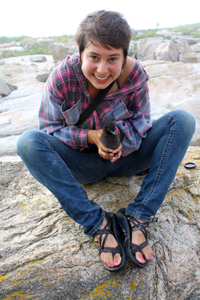 Alex Guyton with Guillemot at Seal Island
