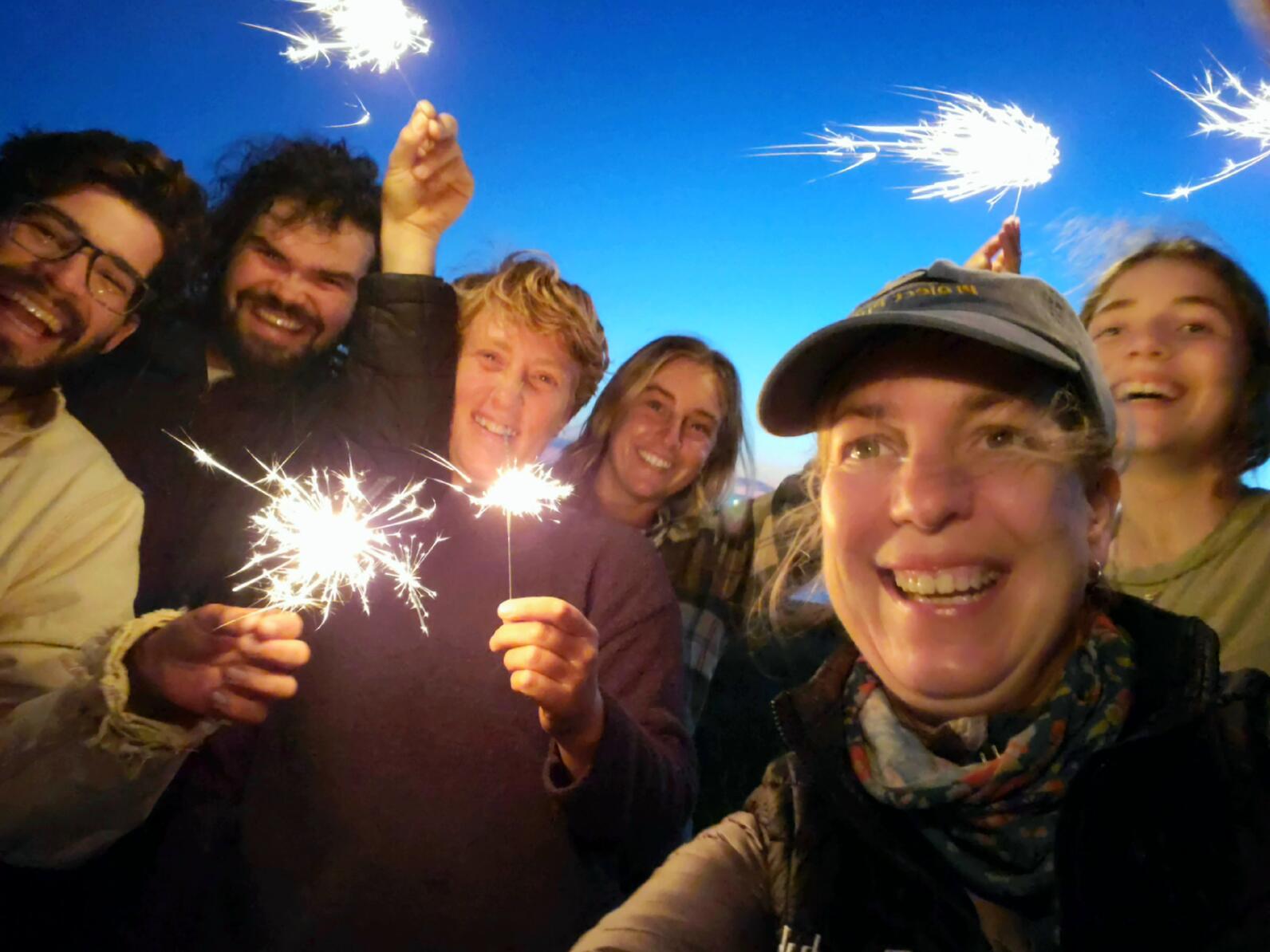 Tiffany Huenefeldt and the Seal Island crew celebrate the 4th of July