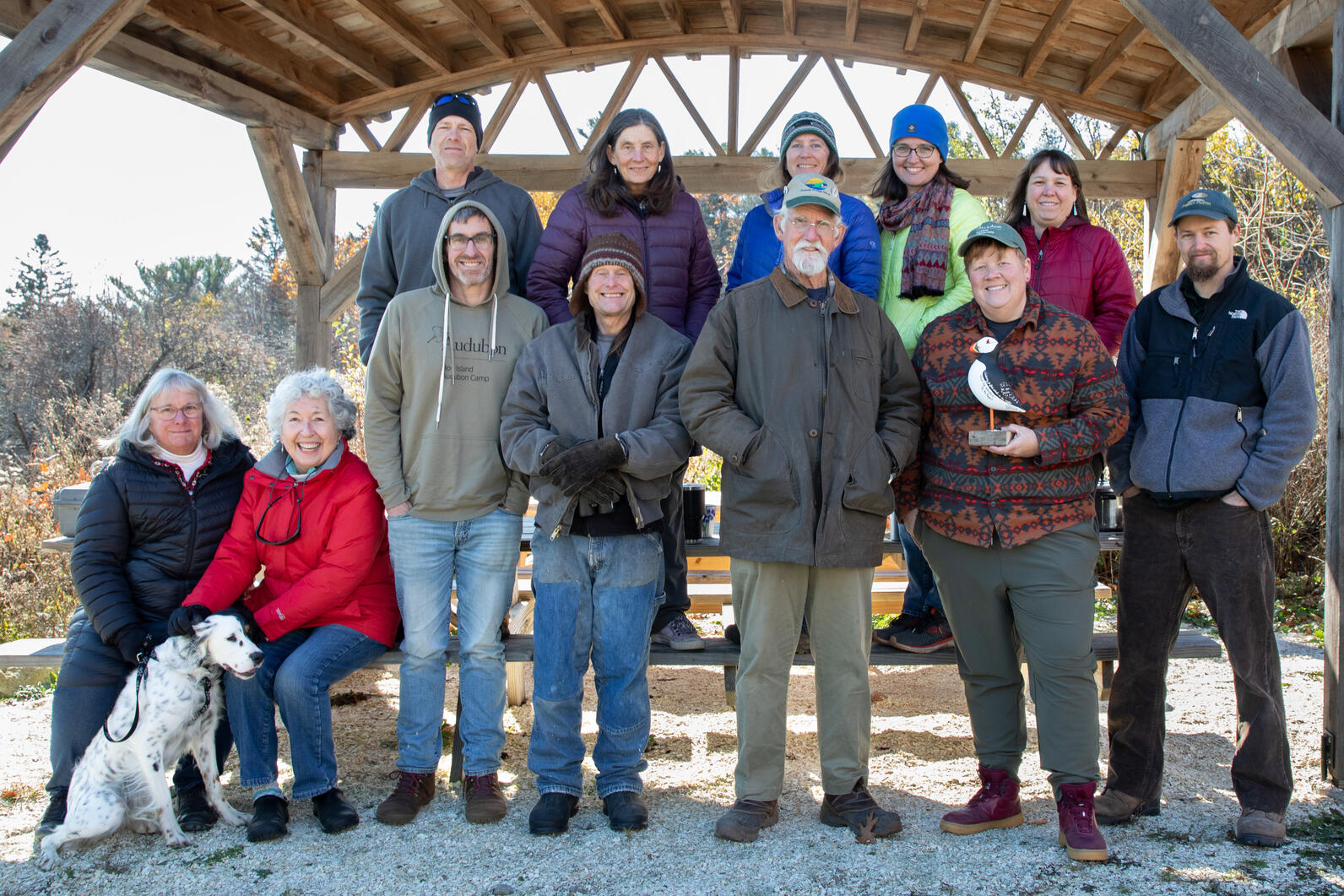 Members of the Seabird Institute staff and Friends of Hog Island