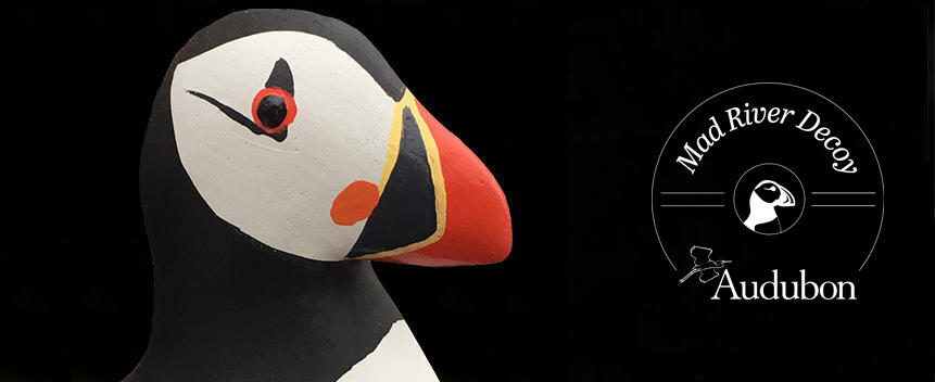 Products Page Puffin Decoy With MRDbA Circle Logo 2023